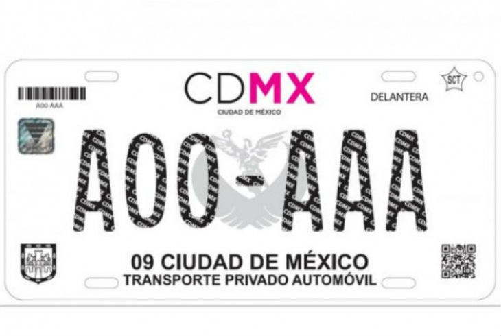 Así serán las nuevas placas de los vehículos en la CDMX
