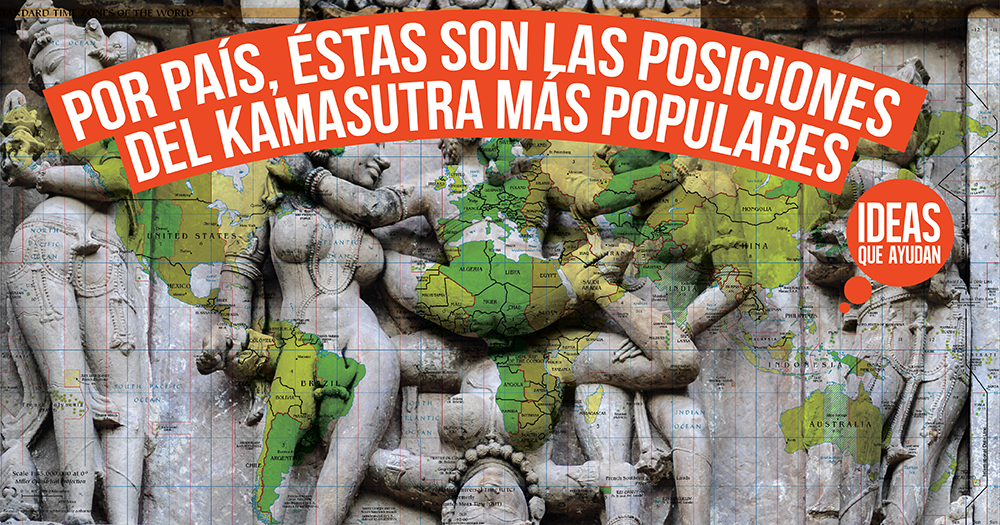Por país, éstas son las posiciones del Kamasutra más populares