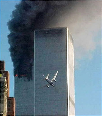 fotos avión impacto torres gemelas